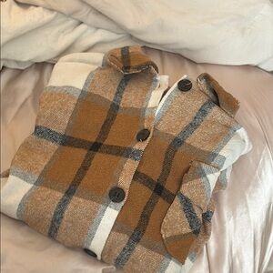 Plaid Button-Up Shirt